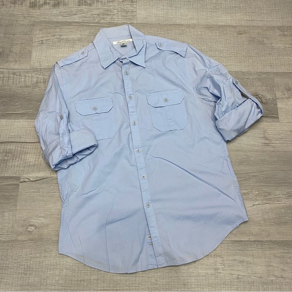 Kenneth Cole NY military style button down shirt - Picture 1 of 3